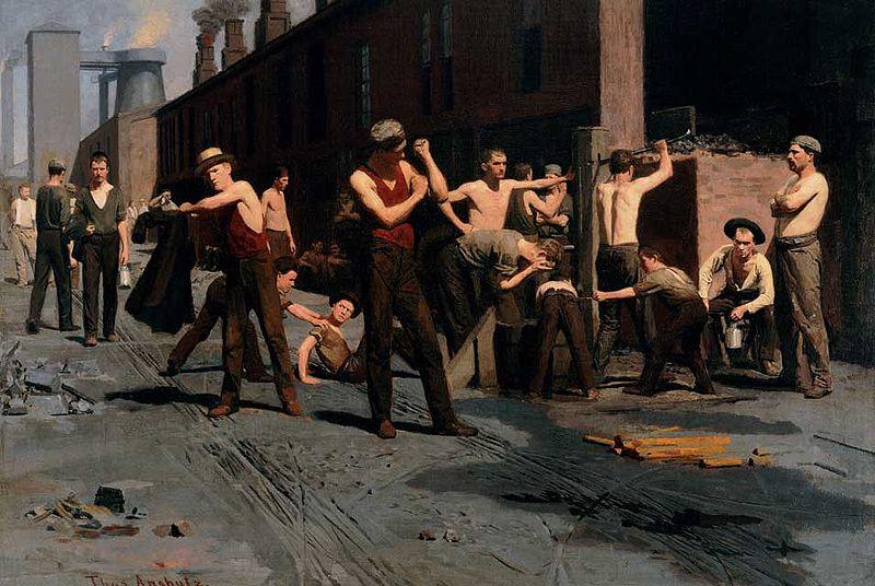 Thomas Pollock Anshutz The Ironworkers Noontime oil painting picture
